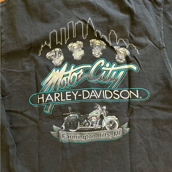 Vintage 1998 Motor City Harley Davidson T-Shirt Large - Picture 5 of 5